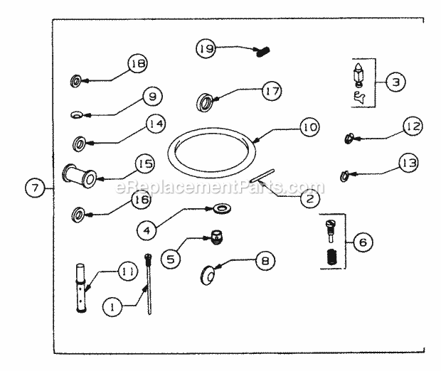 Carburetor Overhaul Kit Diagram and Parts List for 5416R 457900-460859, 553C562K100, 554C562K100 Cub Cadet Lawn Mower